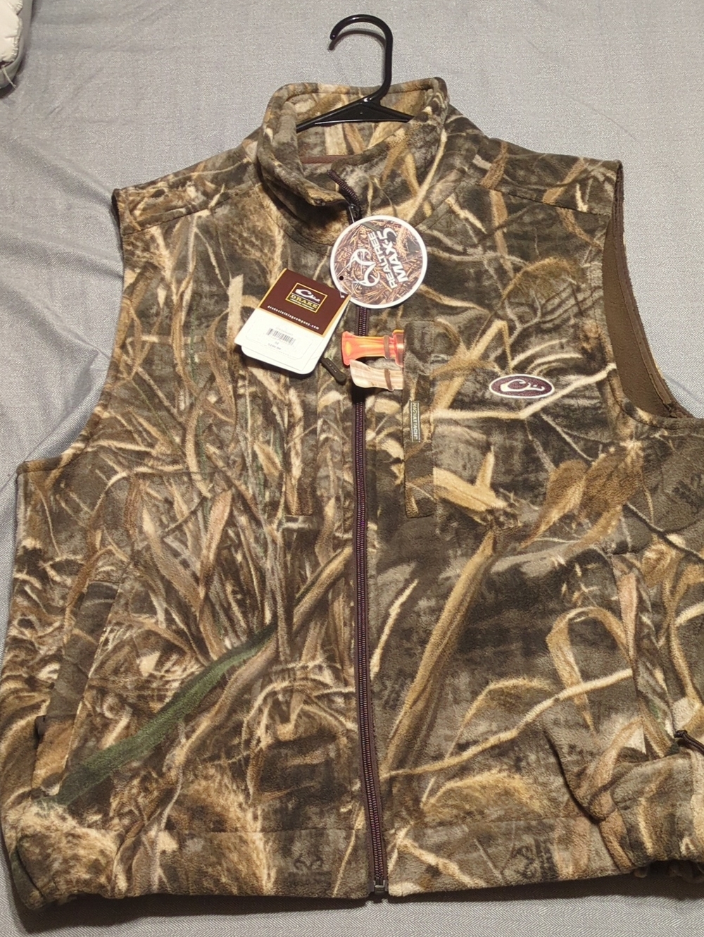 Drake Men's Camouflage Fleece Vest Size M NWT